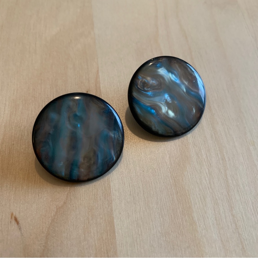Vintage Faux Abalone Earrings
